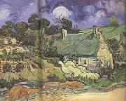 Vincent Van Gogh, Thatched Cottages in Cordeville (nn04)